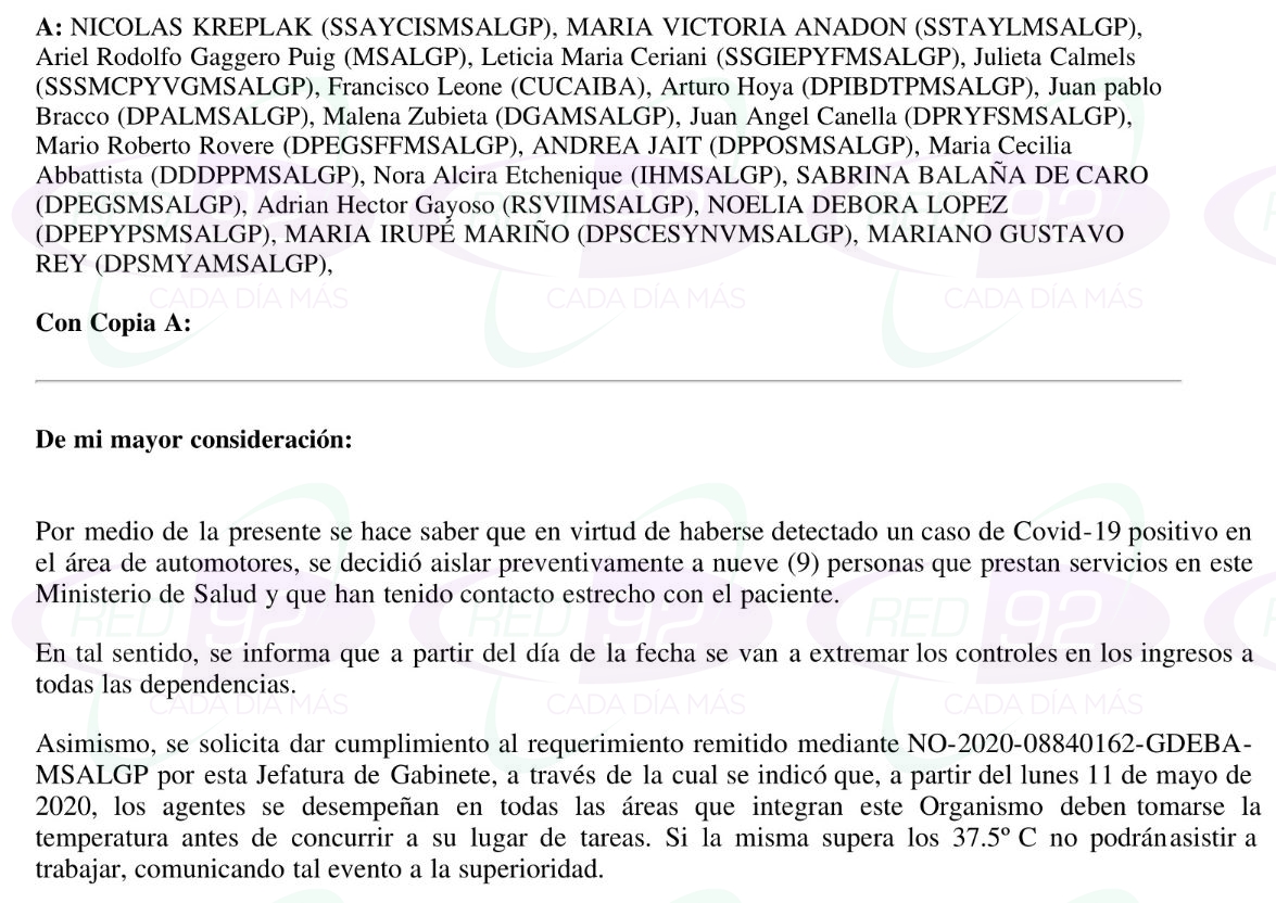 RED92cadadiamas's tweet photo. ❗️😷👉🏼🦠 #Confirmado | #MinisterioDeSalud | #FuncionarioContagiado | Se confirmó caso positivo de coronavirus en el Ministerio de Salud bonaerense
Hay preocupación en la cartera sanitaria
https://t.co/cwe3vmTOCd
via @RED92cadadiamas https://t.co/eAffjsYamN