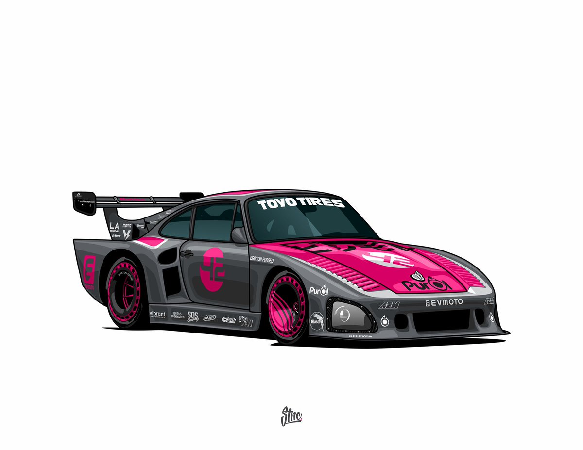 A lovely render of the #Bisimoto Porsche 935 #K3V, courtesy of <a href="/stncart/">Stance Art</a>. What a smashing job. I really should make stickers of this. What do you think?