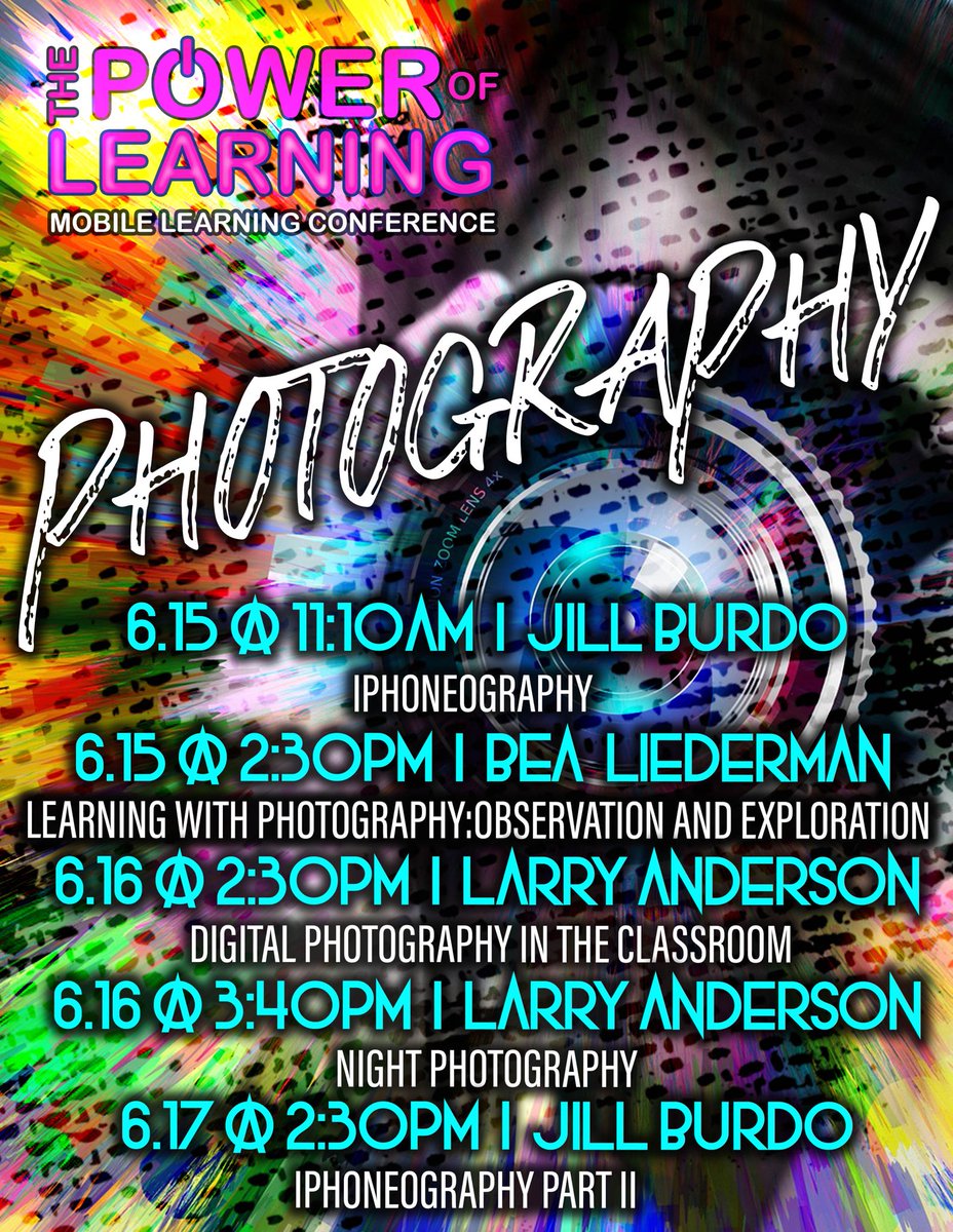 mlc_nemcc's tweet photo. Sooooo excited! We’ll have a photography track at #mobilelearning12 Sessions were planned together. Enjoy them all or just the ones that appeal to you!
Free! Register today! https://t.co/9S859MyOdz https://t.co/N9dnfNjXL5