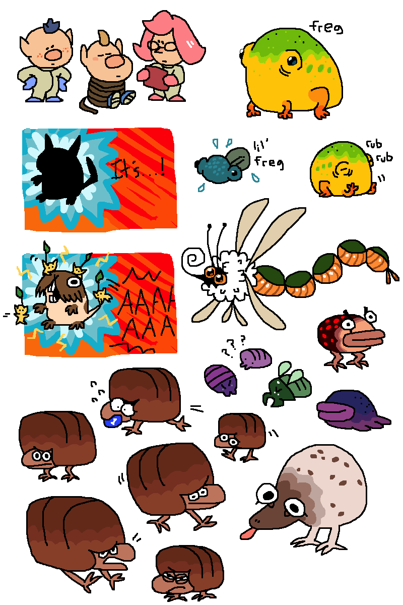 the gang's all here
(I promise I'll draw something besides pikmin next)
#pikmin
#mossworm 