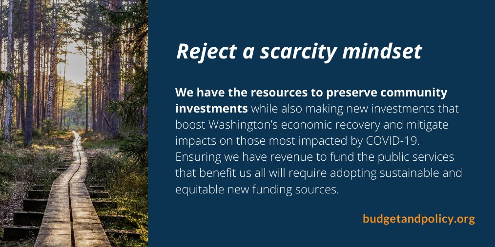 5) Reject a scarcity mindset: There is enough wealth in our state to invest in our people. Even in a crisis, WA is home to individuals with massive wealth and hugely profitable businesses. We must adopt sustainable and equitable new funding sources.  #WaLeg  https://bit.ly/3epAQFQ 