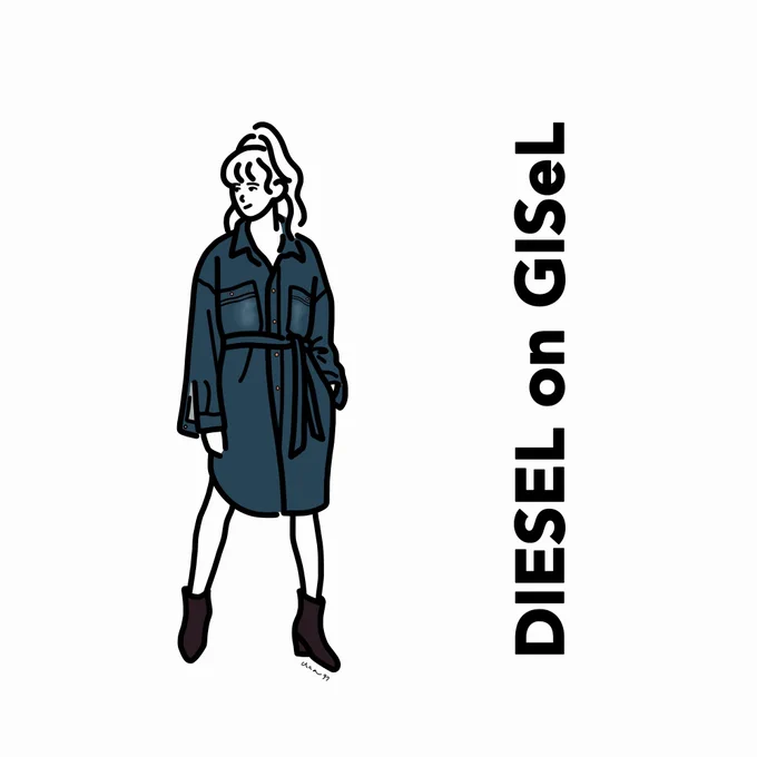 2019年9月号(恐らく)のGISeLに載ってた
DIESELのデニム特集がかわいかった、その②?

#ファッションイラスト
#gisele
#diesel
#イラスト好きさんと繋がりたい
#絵描きさんと繋がりたい 