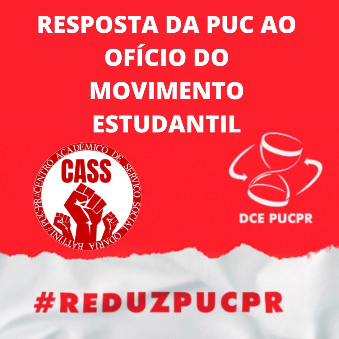 CassOdaria's tweet photo. Confira em nosso Instagram a resposta sem vergonha da @PUCPRoficial , sobre a solicitação dos alunos referente a redução das mensalidades:

https://t.co/LWEoKadb8L

Hoje é dia de #reduzpucpr #vergonhapucpr #forabolsonaro https://t.co/ShMPFC9qJ1