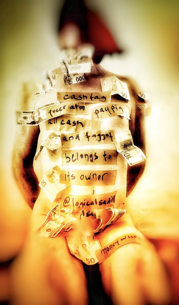 LogicalSadist's tweet photo. Something a little different. This artistic #cashfag created this photo to be discreetly exposed. Cash tributes take priority - but creative worship of a #alphamale #Cashmaster has itโs place. DMs open. #paypiggieswanted #findom #finD #alphamaster #cryptodom #cashslave https://t.co/OpUn9lpLic
