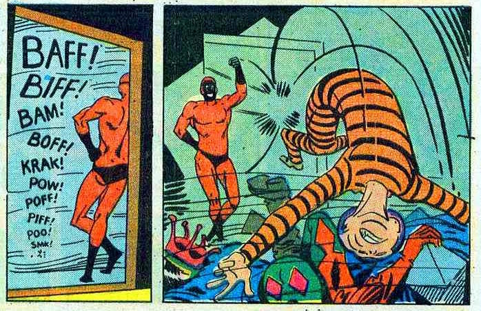 Plus, I mean, check out Ditko's original pages -- the man's working with a solid basket 