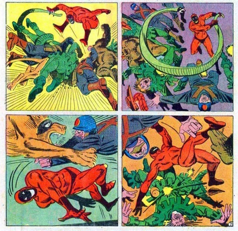 Plus, I mean, check out Ditko's original pages -- the man's working with a solid basket 