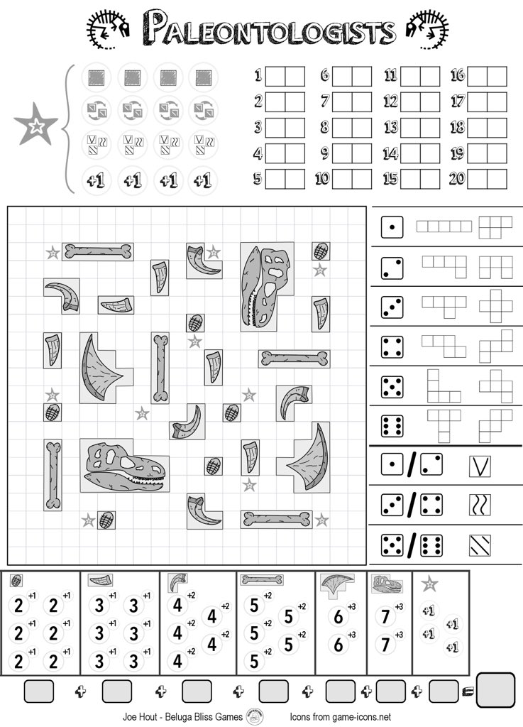 BelugaBliss's tweet photo. 🎲 Free Roll-and-Write Game of the Week 🎲

This week's game is.... “Paleontologists” a roll-and-write game where you are trying to dig up the best fossils to earn the most points!

#boardgames #gamenight #rollandwrite #Paleontologists #printandplay #gamesforgood #stayhome https://t.co/q1egrVj70O