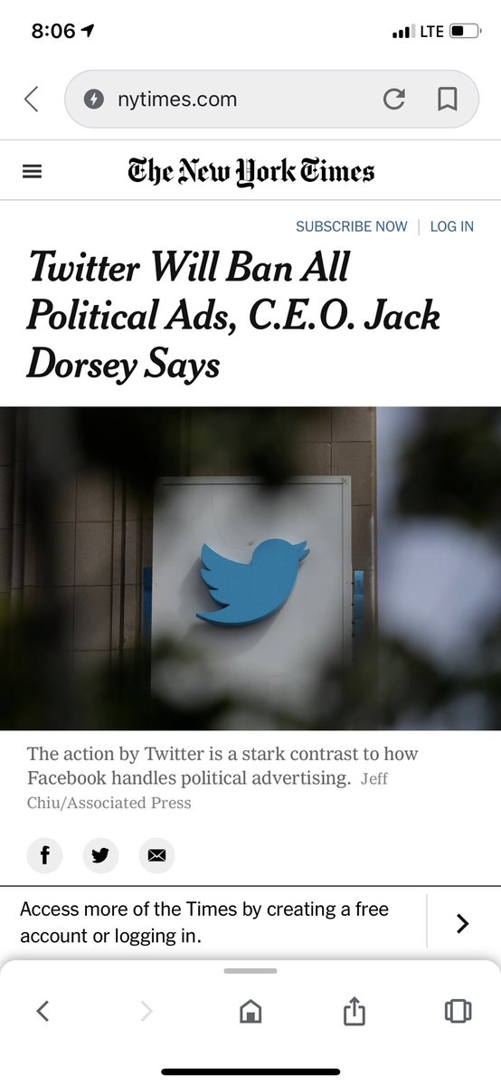 Yeah. That's not why you pulled your ads from Twitter