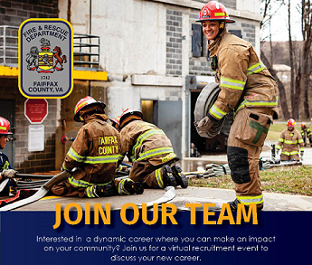 ffxfirerescue's tweet photo. Interested in a dynamic career where you can make an impact on your community? #FCFRD would like to invite you to a Virtual Recruitment Event to discuss your new career! Will be each Wednesday at 2 pm (EST) tomorrow through June. Register:  https://t.co/4kH32Lutxv #JoinTeamFCFRD https://t.co/arTV9tLuvh