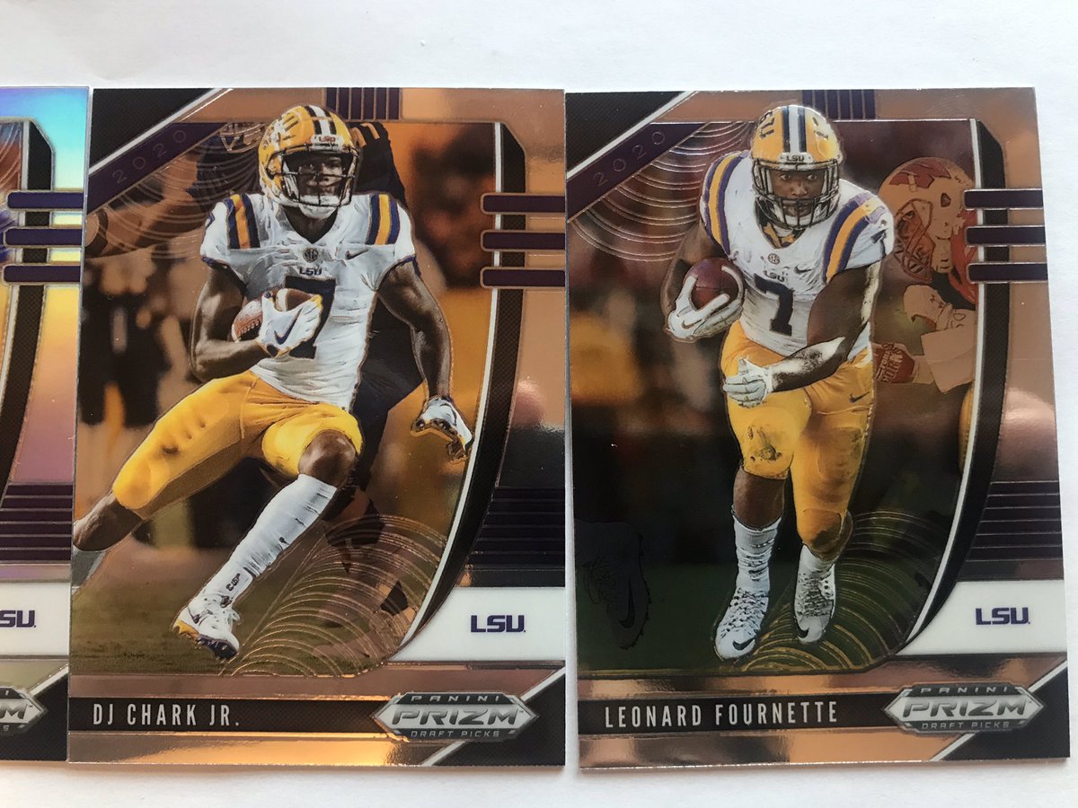 2020 Panini Prizm Draft Picks LSU Lot Jefferson base $2 eachFulton red $3, silver 2.50Delpit silver $2.50All others $1 eachEntire lot for $10