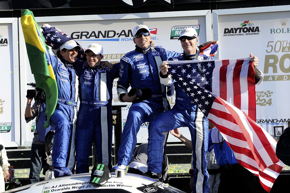 2012: How could we possibly not include the @Rolex24Hours at Daytona victory as one of our favorite @OzzNegri highlights. Ozz co-drove with @AJDinger, @JohnPew1 and Justin Wilson. Hear more about his Rolex win: youtube.com/watch?v=Mrf1IL…