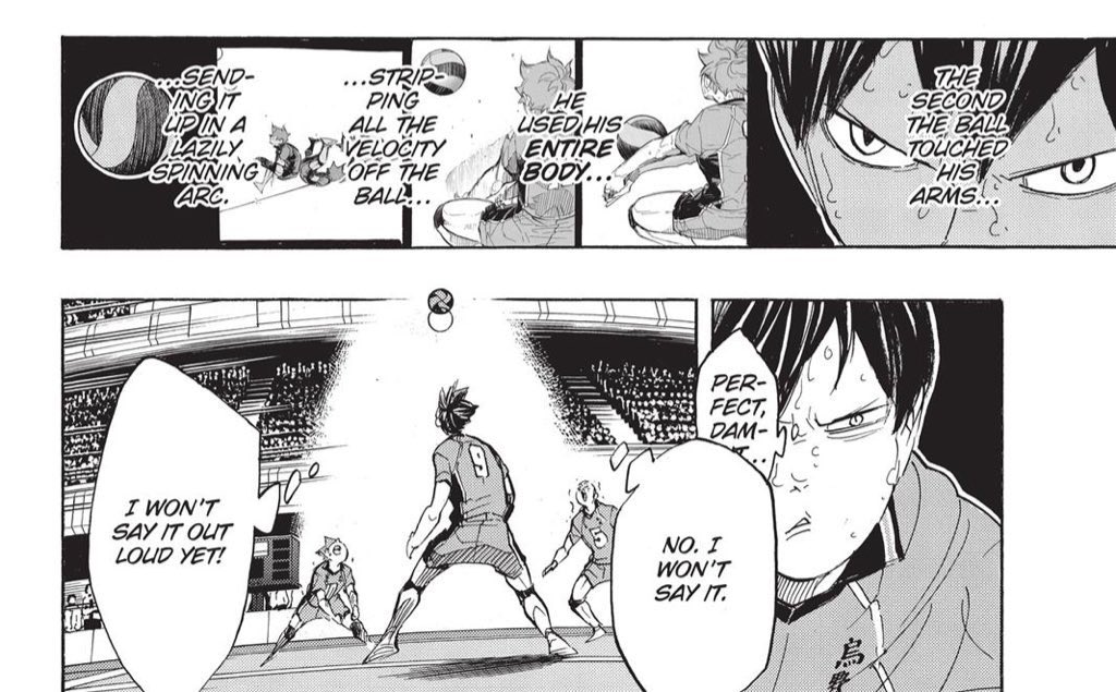 a few things to note about the current match:-it is a direct parallel to the first. (ex. kghn bathroom meeting, kageyama being expected to go elsewhere afterwards (stz vs FL), etc.)-hinata has YET to be acknowledged by kageyama for his individual strength.