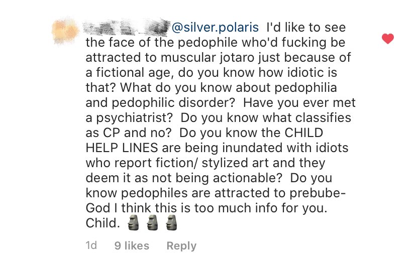 My english is not good, so i quoted other’s options here. Apparently these fandom cap have no idea what the heck an actual child porn is.