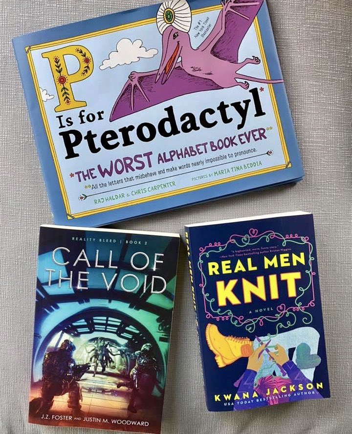 New books I recently got: One to read to the kids, one because it’s written by my son, and the other because the blurb won me over! What’s everyone else reading?