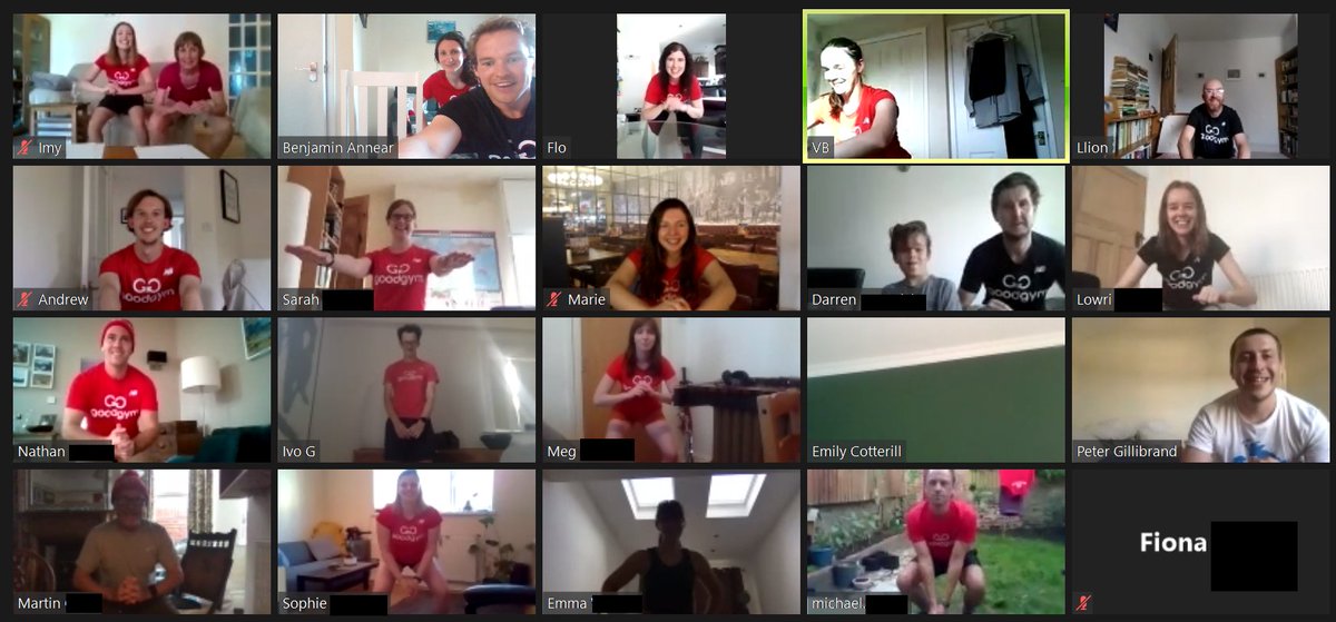 Tonight, 26 runners participated in a Zoom chat to celebrate 3 years of GoodGym Cardiff &amp; The Vale💕🎂🎉We did the Sally Up Sally Down challenge💪shared our most memorable moments, did a flossing challenge &amp; scavenger hunt (Well done Meg who won the hunt)🙌Great to have Ivo join!