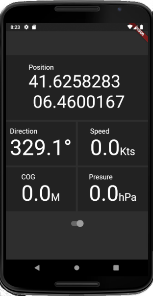 dcoldeira's tweet photo. #Position, #Speed, Course Over Ground (#COG), #Direction, and Air Presure (#barometer) are some of the feature the app will have - All in your #phone/#tablet, no extra connection! - 

Make this app free - Consider supporting me  https://t.co/7CuQpk5Q1g

#Sailing #App  #SailingApp https://t.co/YuFM9uBFr1
