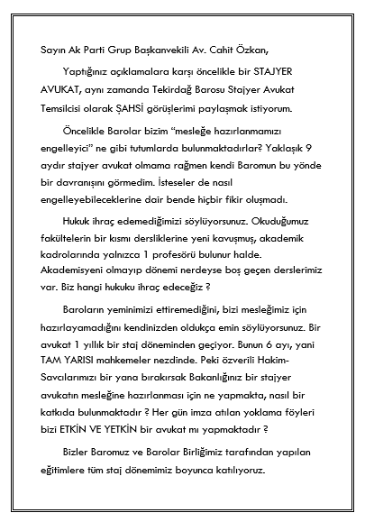 FurkanSeen's tweet photo. Cübbesini giymemiş bir Stajyer Avukat olarak Sn. @avcahitozkan nezdinde Sn. @abdulhamitgul ve ilgililere ; #stajyeravukat https://t.co/xpETNNtJM1