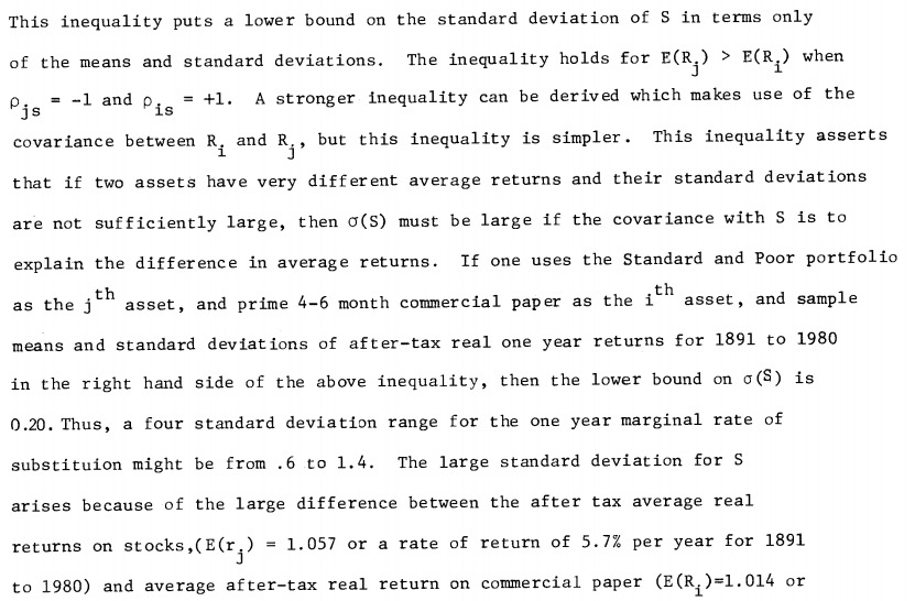 This consumption based paradigm ran into issues immediately. Shiller 1982 for instance finds to reconcile stable consumption + volatile prices you need high sigma S (ie, high discount rates). Prescott-Mehra, Hansen-Jagannathan develop this point further https://www.nber.org/papers/w0838.pdf
