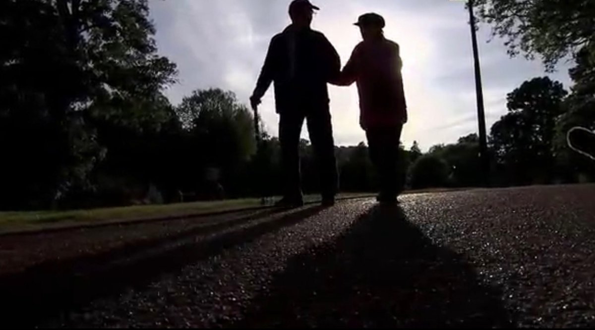 Finally, we met Tony & Dorothy Lewis, taking their daily walk arm in arm through Pontypool Park. Dorothy has dementia and had daily care visits until Tony felt compelled to cancel them, fearful of risking any Covid infection being brought in by visiting carers..