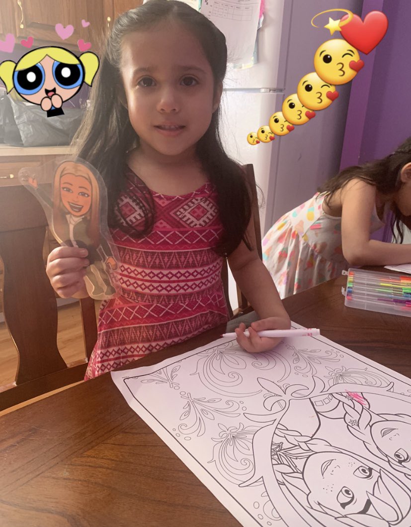 Coloring with flat Ms.Gilmore 😁🥰