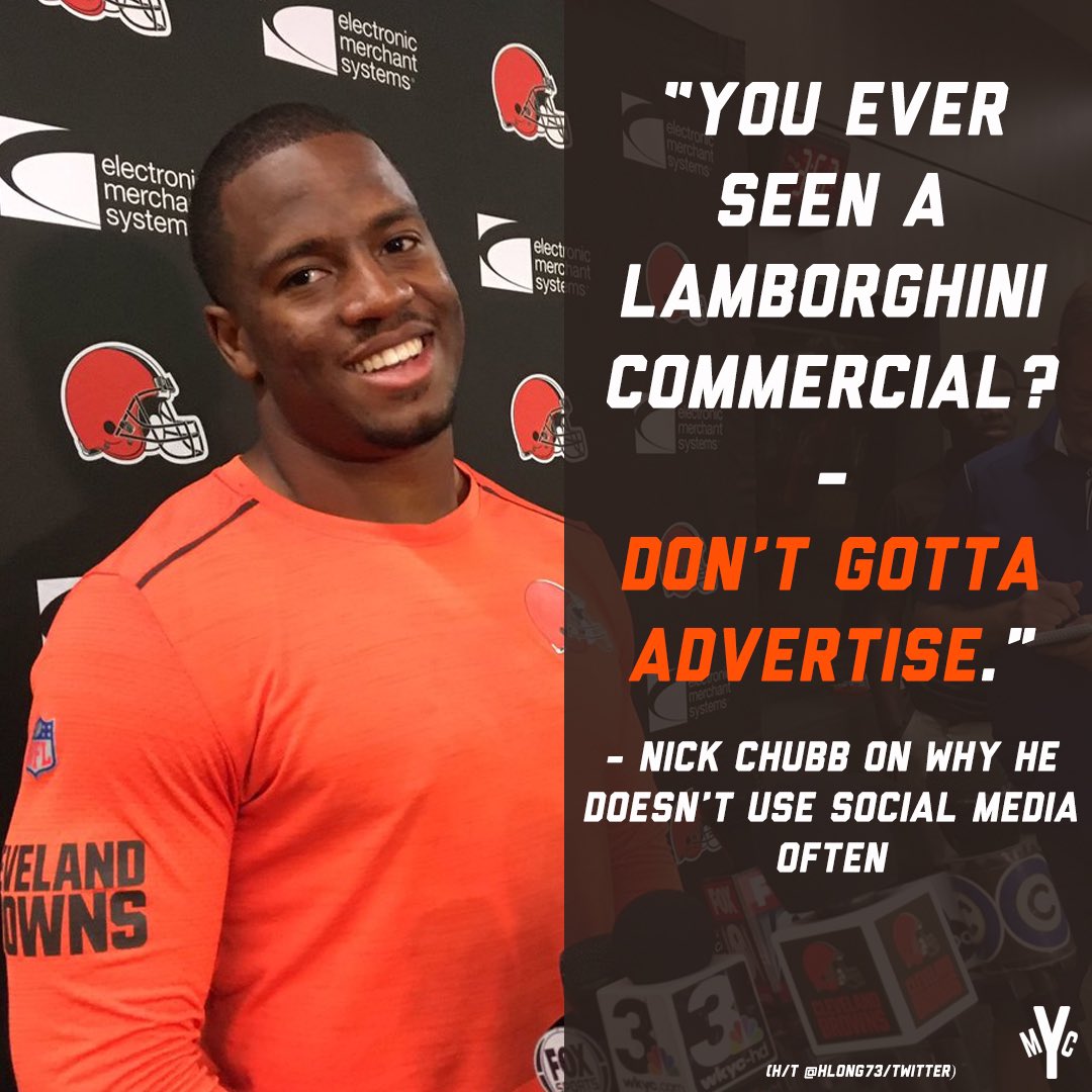 Nick Chubb (@NickChubb21) as the man. 😂😂😂

#Browns | #DawgPound