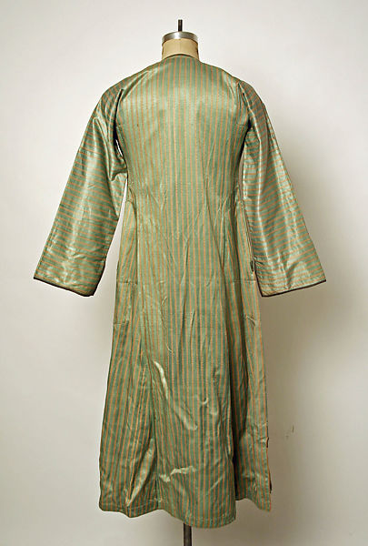 This is a men's uniform, 1940s. As you can see, striping and silk were popular for men's clothes in this time period.