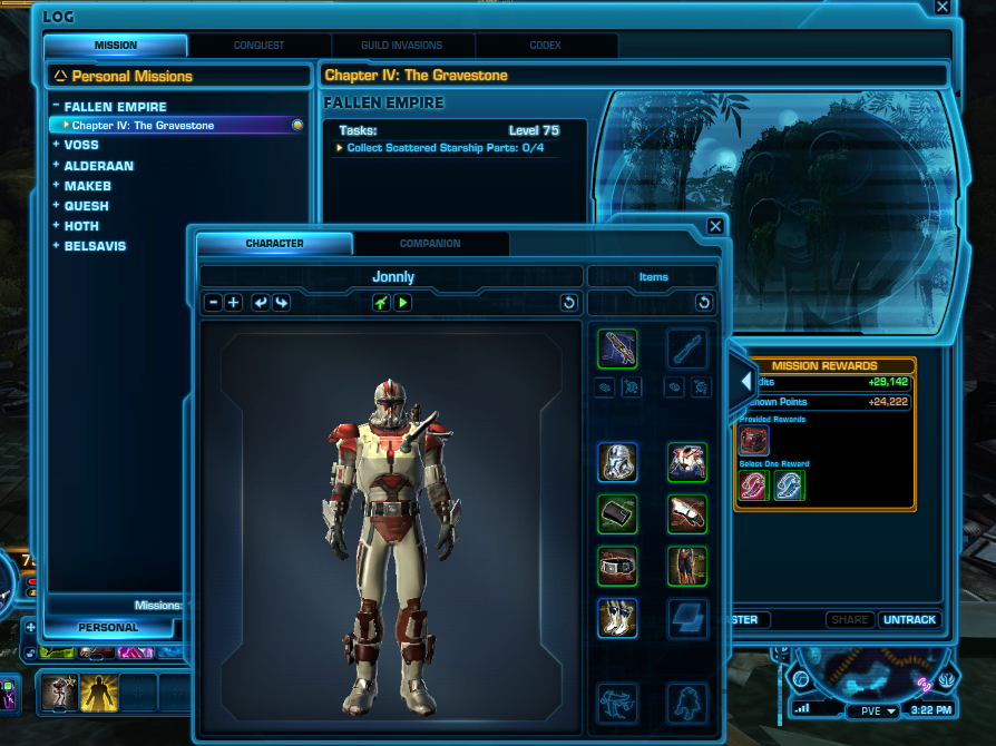 My lvl75 Trooper Working On The Fallen Empire Missions #SWTOR #swtorfamily #StarWars #starwarsfan