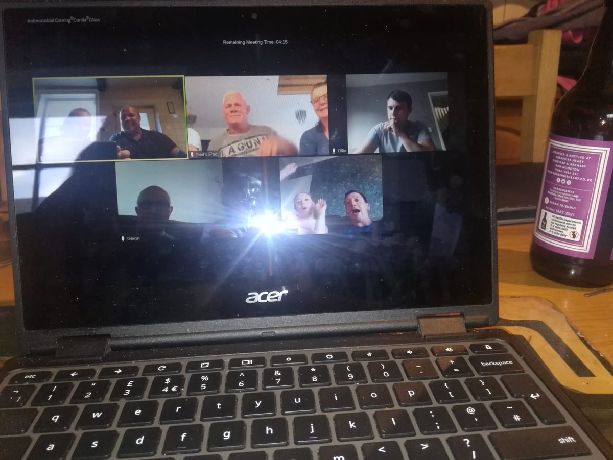 Crap picture, but great to get some of the team together on zoom for a chat and quiz tonight, beats training any day! Maybe not😂. <a href="/YHBbrewer/">Tim Spakouskas</a> @stevietugger @Olliehud22 <a href="/nahuddo/">Neil Hudson</a> @jacobhudson816 and Glen. See you all next week.
#tugofwar #getropedin