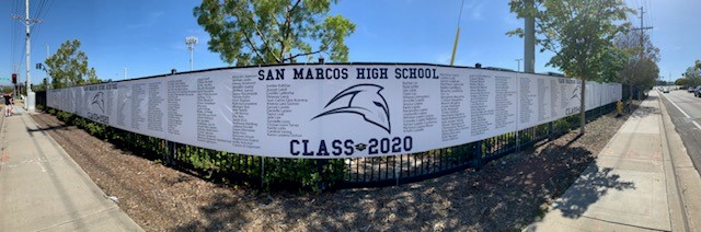 It's 100 feet long. There are 798 names on it. And it was made (and hung) with so much love for the #Classof2020. Here's the sweet story. nbcsandiego.com/news/local/con…