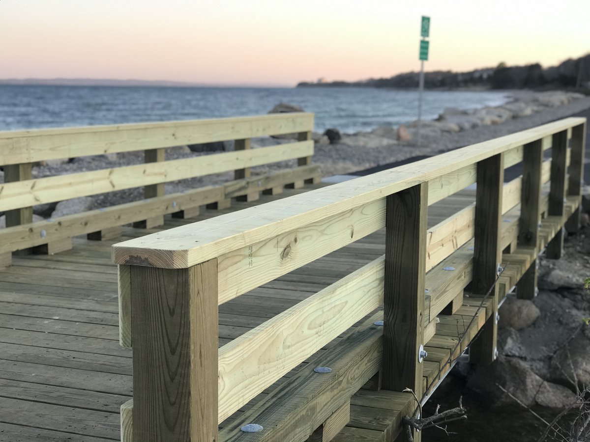 75Locust's tweet image. New bridge online over #trunkriver on the #shiningseabikeway seems built to last.  Hat tip to W.S. Shultz Marine Contractors wsshultzco.com