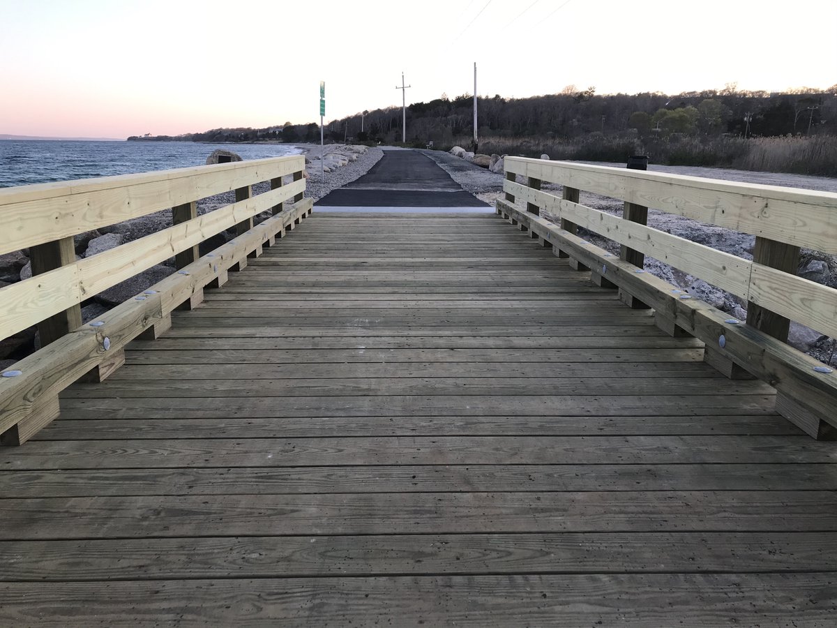 75Locust's tweet image. New bridge online over #trunkriver on the #shiningseabikeway seems built to last.  Hat tip to W.S. Shultz Marine Contractors wsshultzco.com