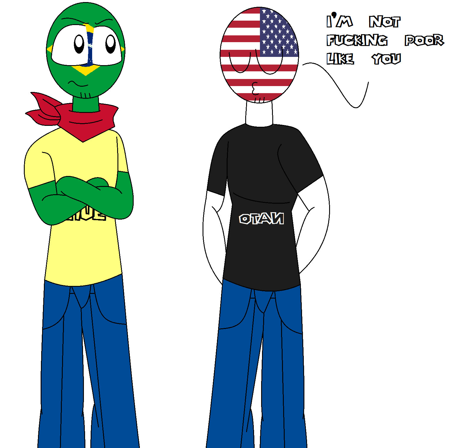 USA and Brazil : r/CountryHumans