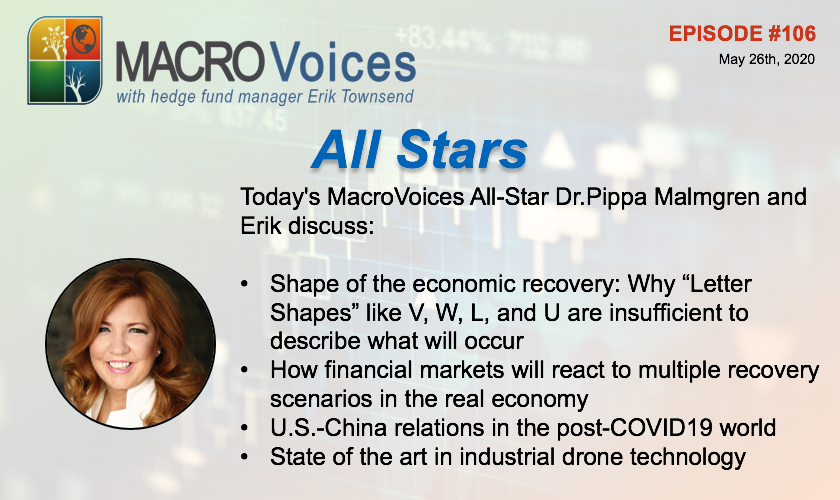 MacroVoices's tweet photo. All-star @DrPippaM is back with commentary on how the recovery is likely to play out in both the real economy and financial markets, and how U.S.-China relations will fare going forward.

https://t.co/9pArWgfark https://t.co/pOjgY88tXv