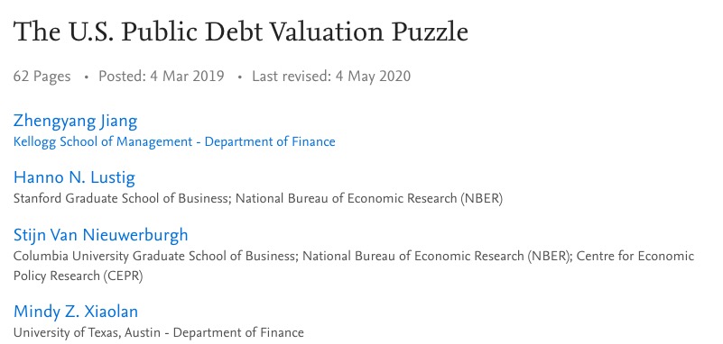 It's a sweeping change in how to think about markets—not efficient and elastic, but inelastic and institutional demand driven. Another implication: addresses this "puzzle" of why US gov debt is holding value. Fed is buying a ton https://twitter.com/Brad_Setser/status/1263481690577567745 https://papers.ssrn.com/sol3/papers.cfm?abstract_id=3333517