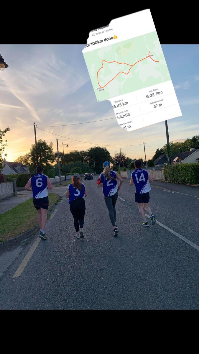 Run 2 of our 400km challenge is completed tonight and all is going well, support is immense💪 #400km #irishcancersociety @stephenjsmyth @KildalkeyC