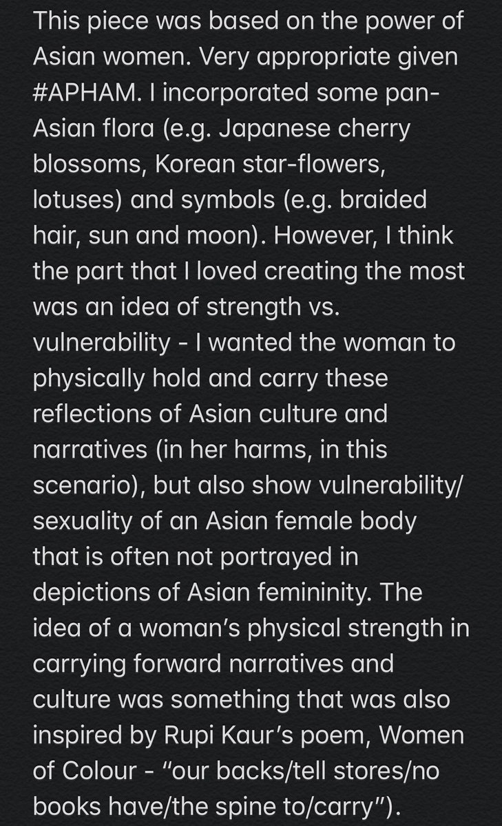 ysaralee's tweet photo. A piece for a friend that came together over MDW in honor of #APHAM coming to an end, and strong Asian women in our lives. ♥️ https://t.co/BTy37IcQ8W