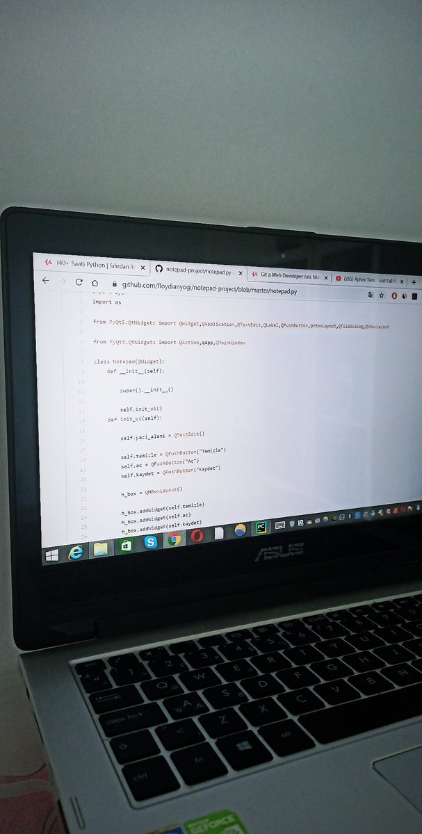 berk_cinar's tweet image. #100DaysOfCode 22/100
-Started to build a Notepad project with #Python using #PyQt5
-Worked on #NodeJS and some automation techniques #Javascript
-Pushed my works to my #github repositories
-Finished a lecture from the course: Git a Web Developer Job Mastering the Modern Workflow