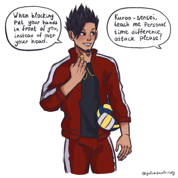 Post time skip Kuroo Tetsuro as a coach of Nekoma High's boys' volleyball club(I wish) #Haikyuu #kuroo #kurootetsuro 