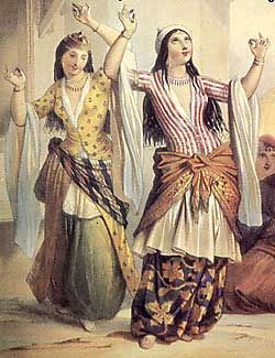 These are dance costumes worn by various cultural groups in Egypt. Some of these are also western influenced.