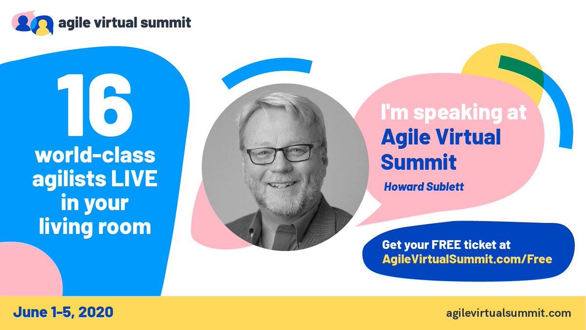 Really excited to be speaking at the Agile Virtual Summit on June 3rd. (9am Pacific/12 Eastern) Join my session on "The Power of the Pivot: Agile companies are built for times like these" 

agilevirtualsummit.com
<a href="/ScrumAlliance/">Scrum Alliance</a>