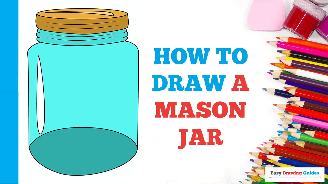 Easy Drawing Guides on Twitter "How to Draw a Mason Jar. Easy to Draw