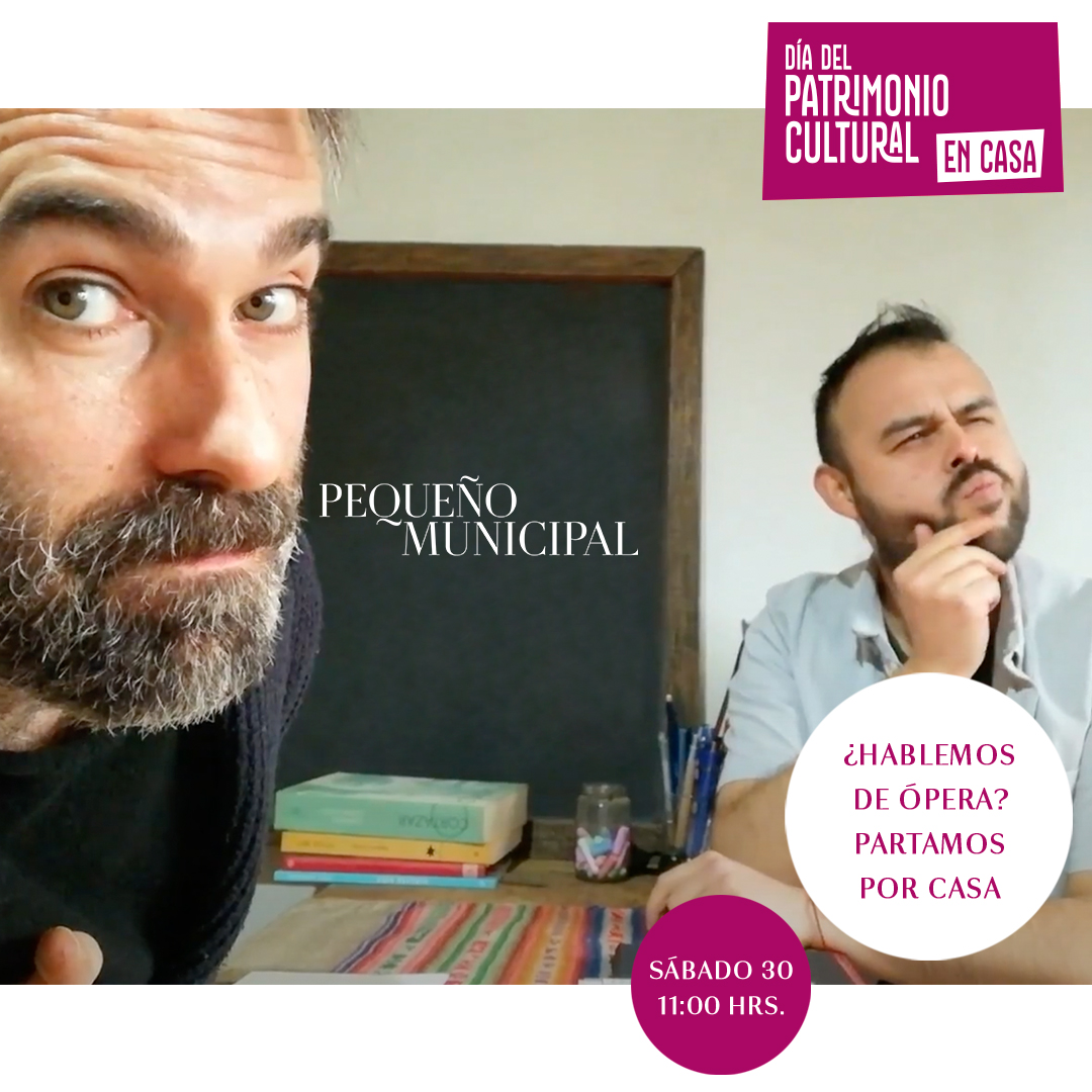 MunicipaldeStgo's tweet photo. #DíadelPatrimonioEnCasa Este sábado te esperamos en el encuentro ¿Hablemos de ópera? Partamos por casa, donde el coordinador de Pequeño Municipal, Alonso Torres, y el tenor Rony Ancavil, harán un repaso por la ópera y la lírica nacional.
 
11 horas, por nuestro canal de Youtube😉 https://t.co/NzKR9nxKmp