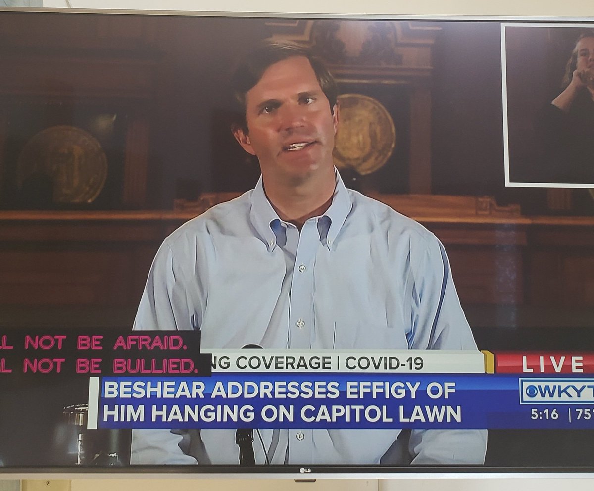 SheluvsDrake's tweet photo. Once again EXTREMELY PROUD of @AndyBeshearKY. #IWILLNOTBEAFRAID
#IWILLNOTBEBULLIED https://t.co/97ZQ1Bty1X