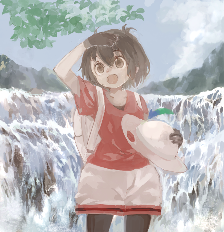 けものフレンズ「絵チャの産物、
けものフレンズのカバンちゃん。
カバンちゃん、夏は好きそう。 」|konabetateのイラスト