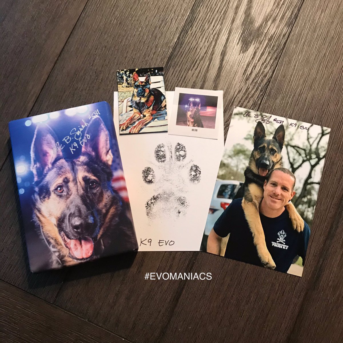 Love4PoliceDogs's tweet image. Teaser for this week’s giveaways that I’ll be posting Thursday! 
We do it all for the dogs! #K9ArmyStrong #Evomaniacs #Moosedog 

Also, all donor gifts from the last two weeks will be going out next week!!