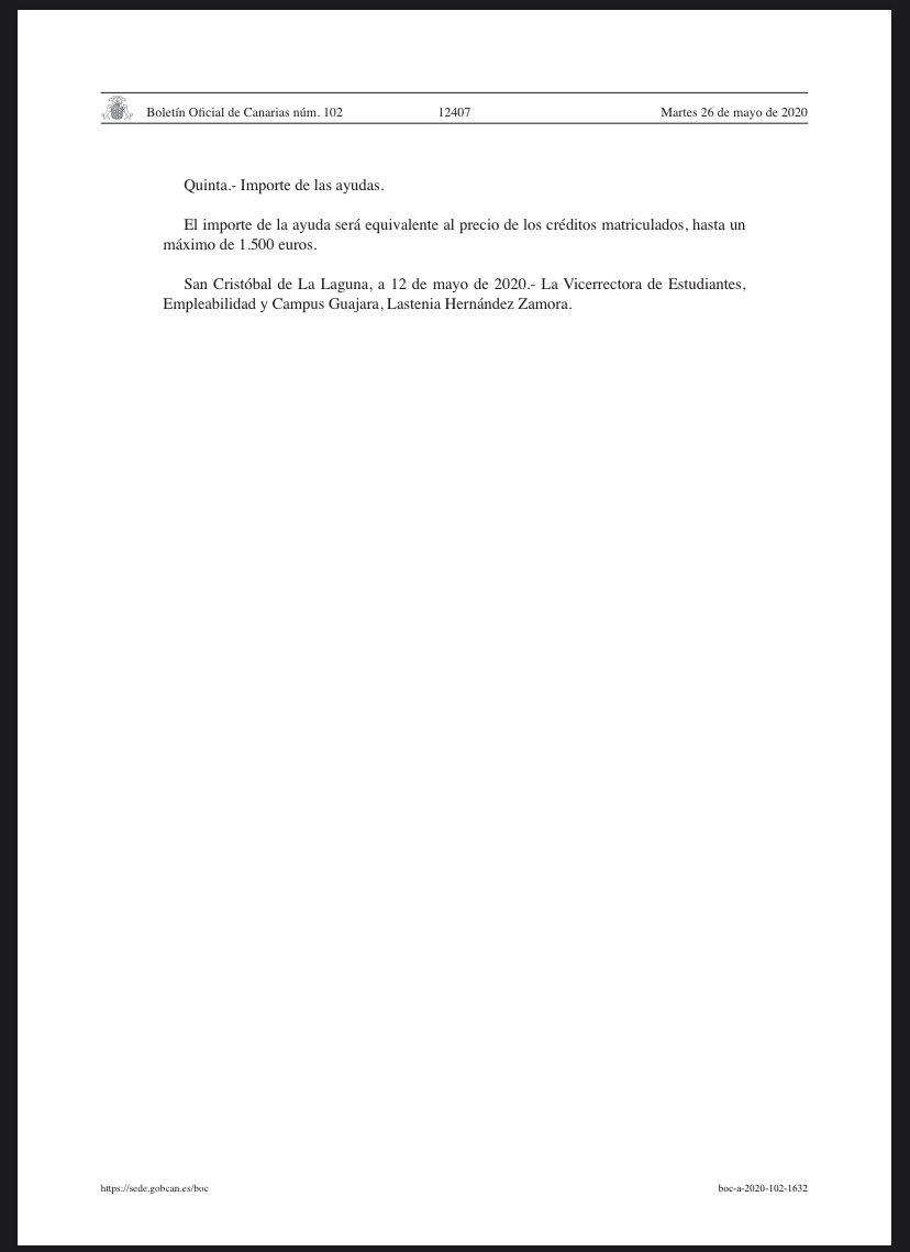 PsoeTacoronte's tweet photo. 📍⭕️ Hoy el Boletín Oficial de Canarias ha publicado la convocatoria de ayudas al alumnado universitario con especiales dificultades económicas. 

✅ A continuación tienes la información de la publicación.

👇🏽👇🏽 https://t.co/Z62UQp0JPt