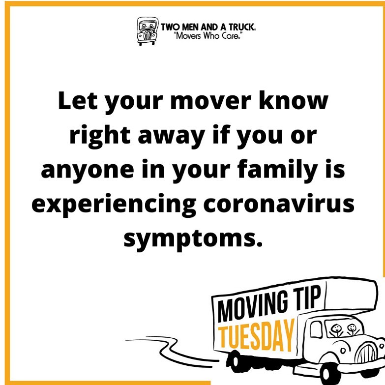 TwoMenPC's tweet image. We are happy to reschedule when you are recovered and feeling up to the move. We want to keep you and our team safe through the move process.

#MovingTipTuesday #MoversWhoCare #MovingPeopleForward #MovingPCForward #TwoMenPC