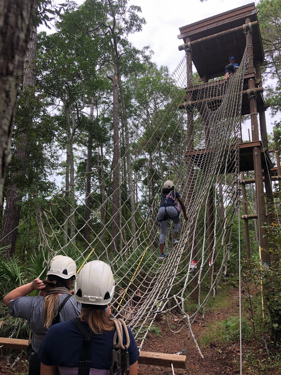 UNF_ATProgram's tweet photo. I wonder do our students miss the rope course?...facing fears and learning to work together. Perfect bonding experience. Thank you @UofNorthFlorida #Round2Maybe https://t.co/RvKIaOzebB