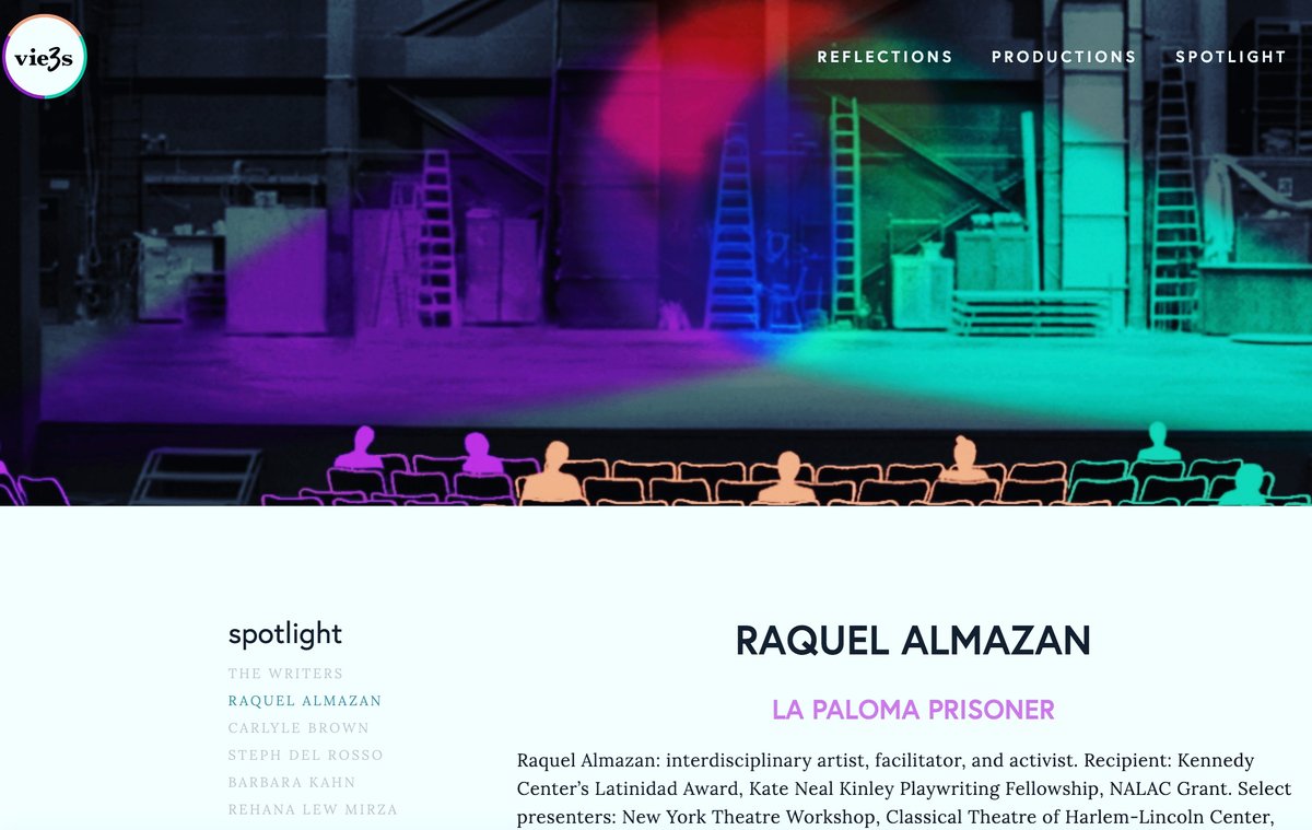 raquelalmazan's tweet image. My Interview for @3viewstheater a place to deeply reflect about our current condition as theatre makers and our future.