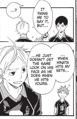 however...he also sees kageyama as the first and greatest partner he has ever had, someone he can truly have FUN with.
